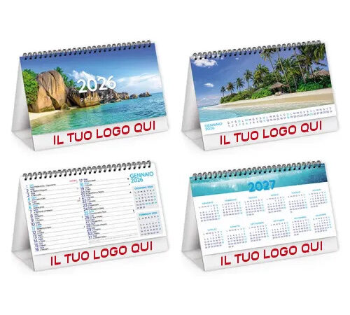 Calendarietto Illustrato da Tavolo 2026: la storia della tua attività in un unico gadget